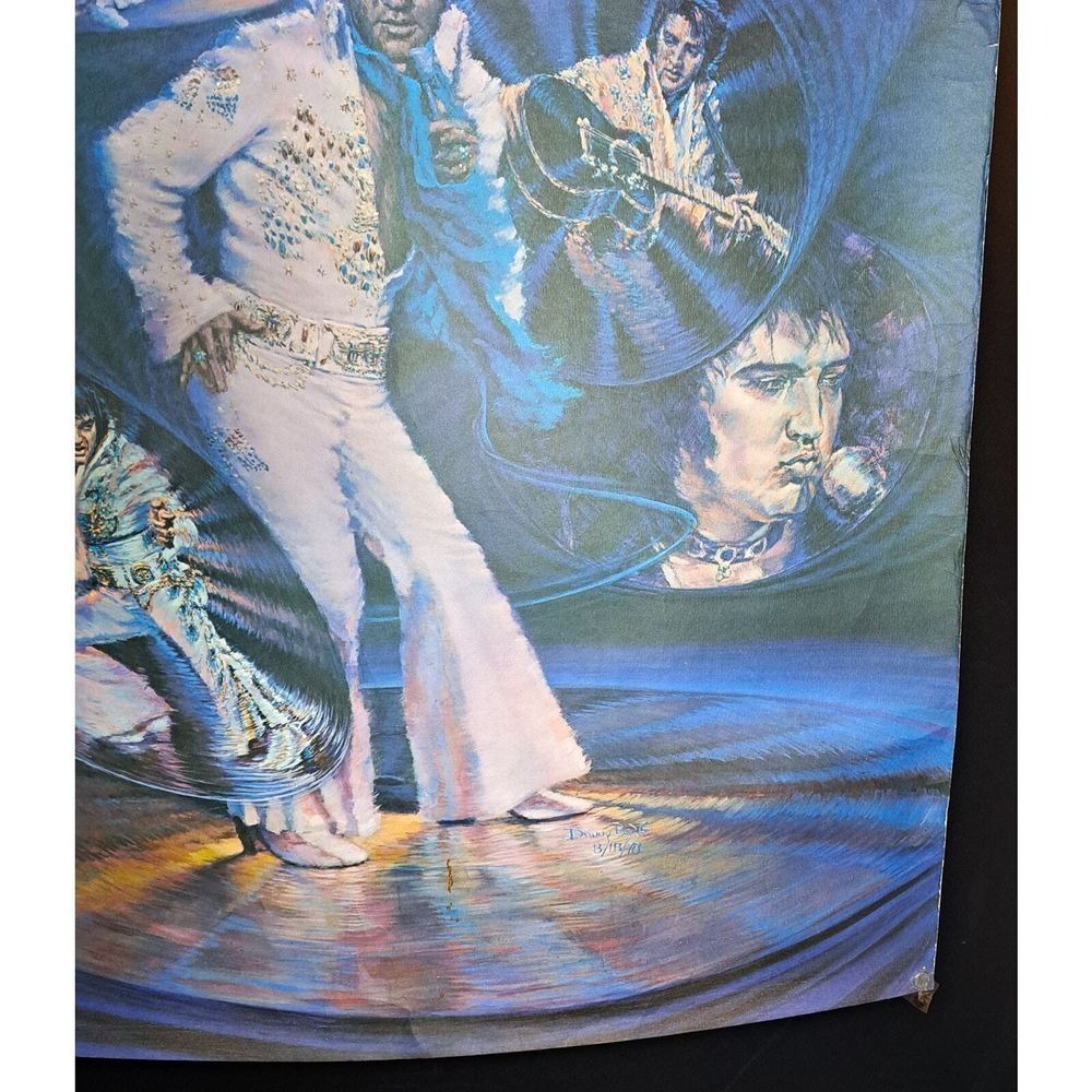 Rare 1978 Elvis Presley Poster By Danny Berg Signed Concert Art 23"x30" Retro‎ - Picture 9 of 14